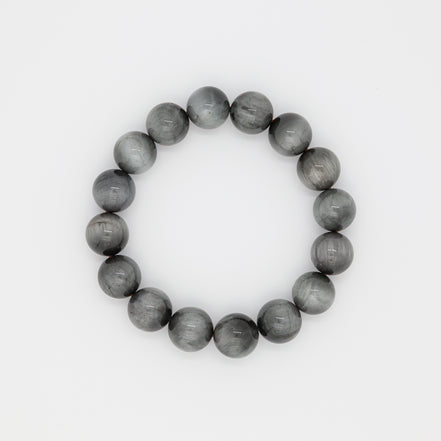 Eagle Eye Stone Bracelet - 12mm Round Beads for Clarity & Protection