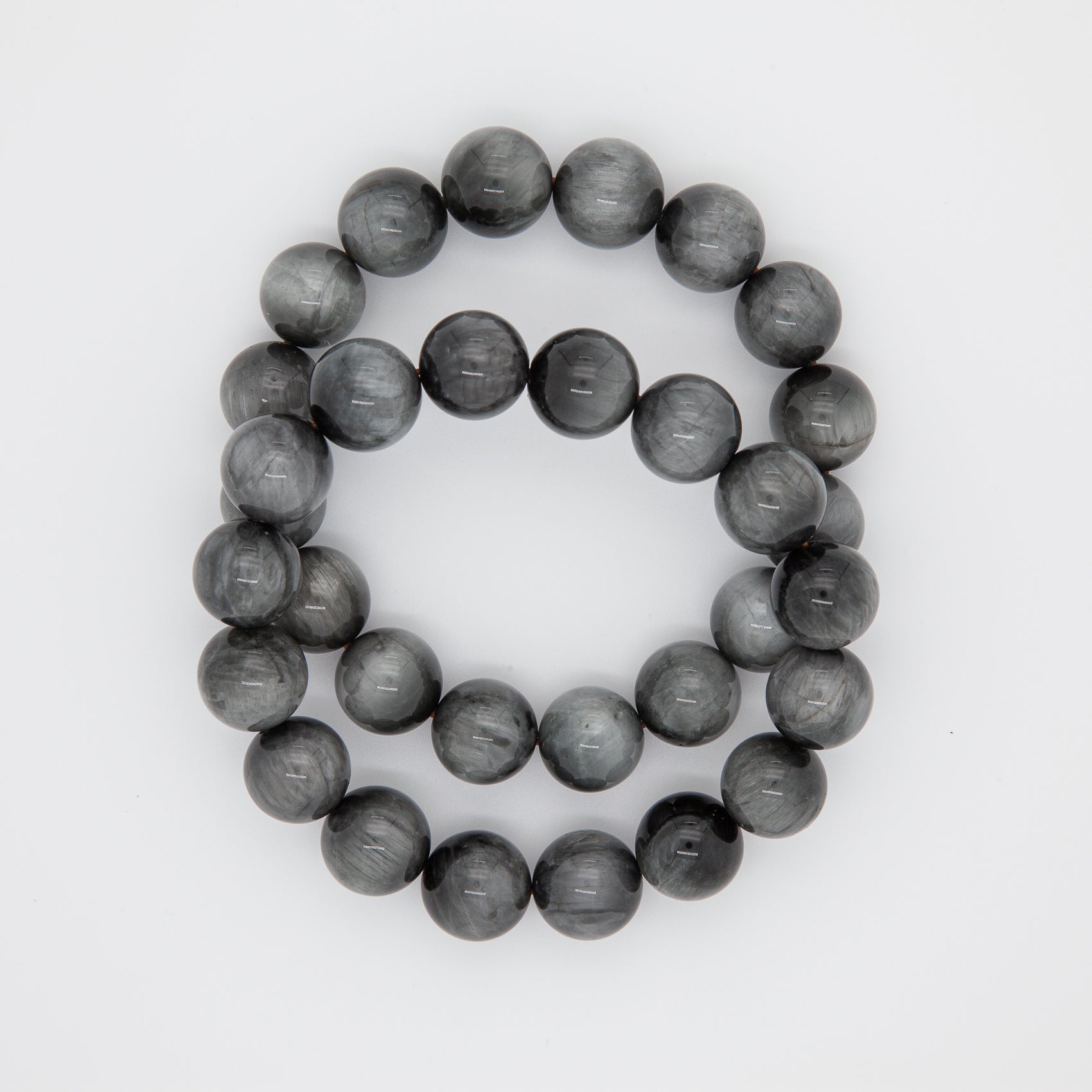 Eagle Eye Stone Bracelet - 12mm Round Beads for Clarity & Protection