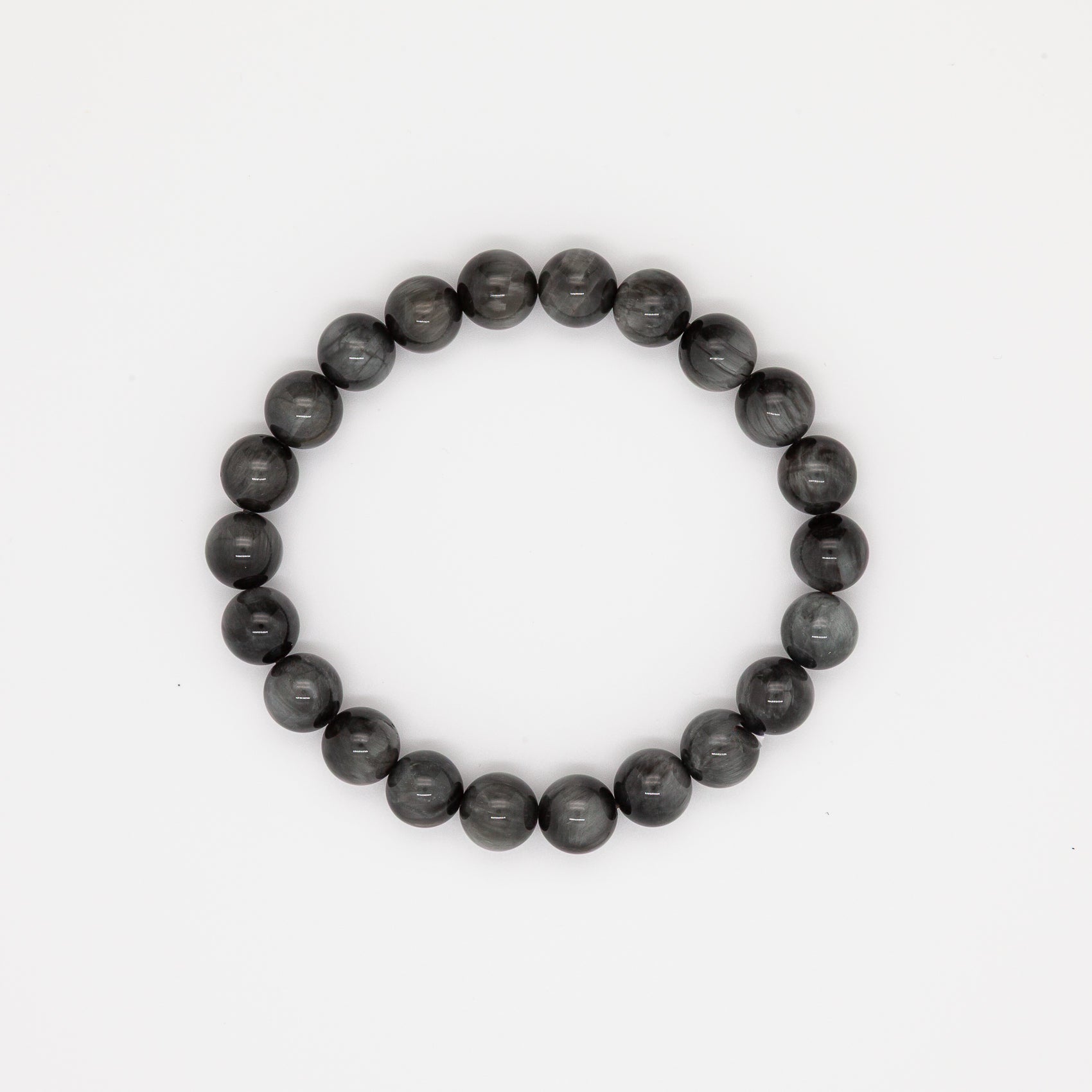 Eagle Eye Stone Bracelet - 8mm Round Beads for Clarity & Protection