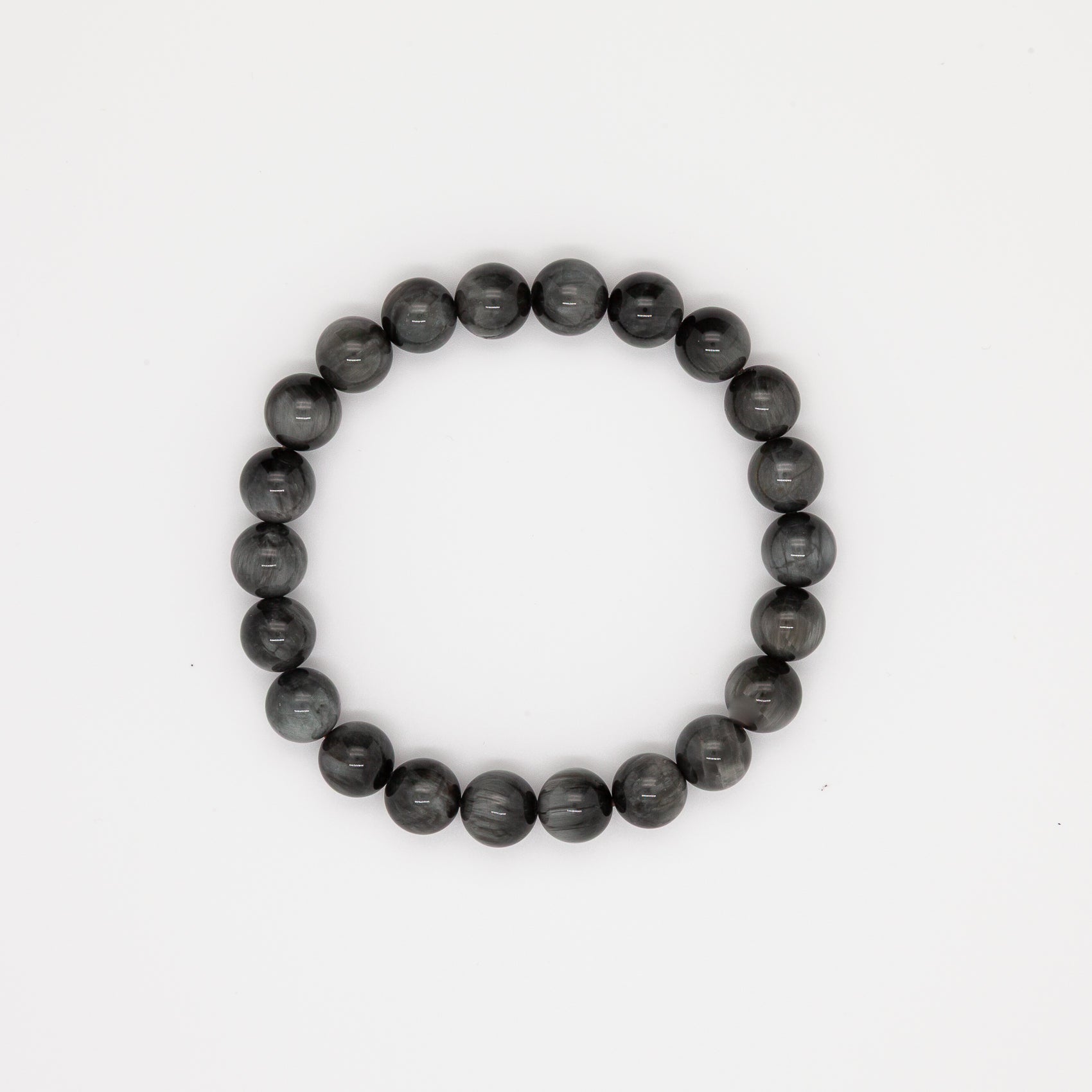 Eagle Eye Stone Bracelet - 8mm Round Beads for Clarity & Protection