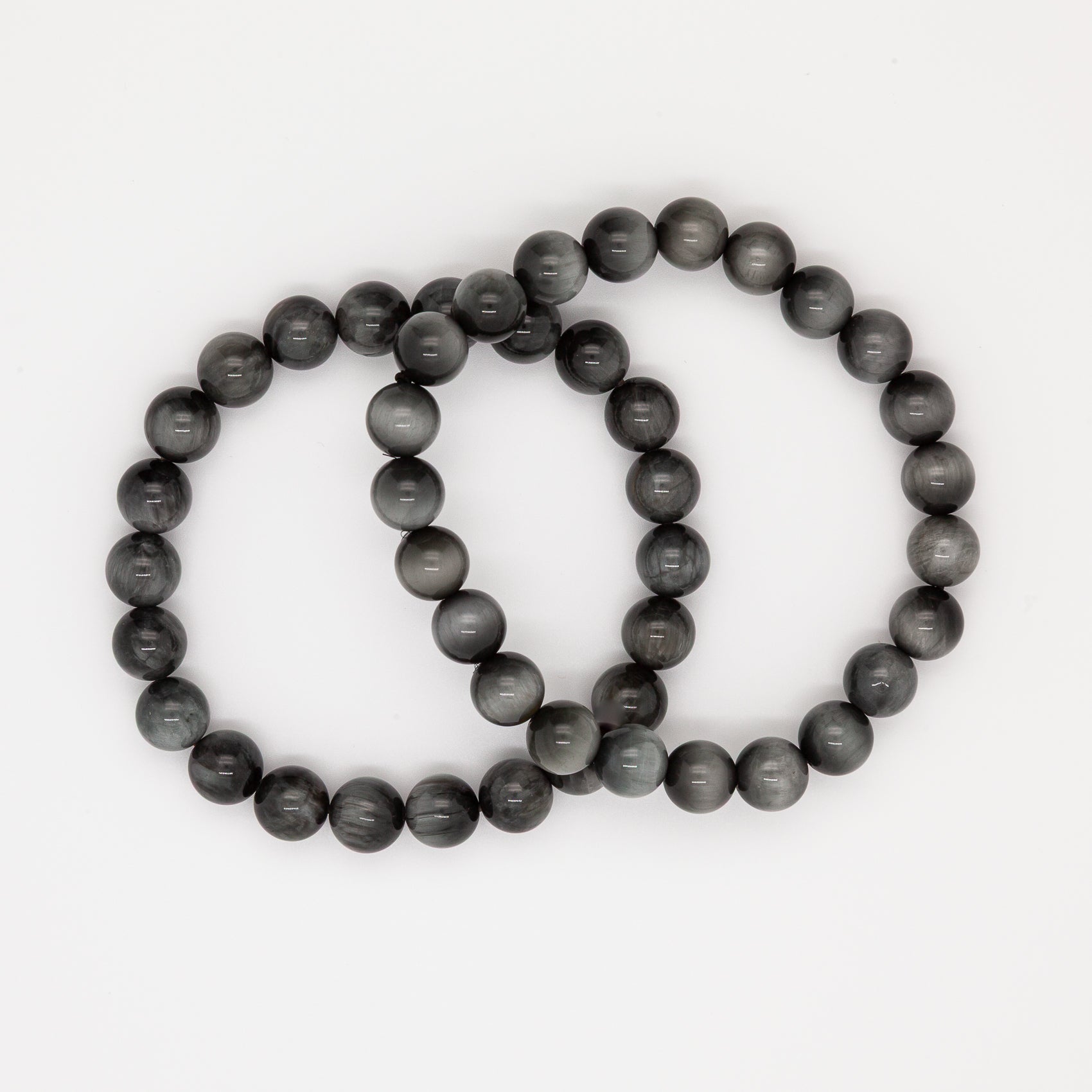 Eagle Eye Stone Bracelet - 8mm Round Beads for Clarity & Protection