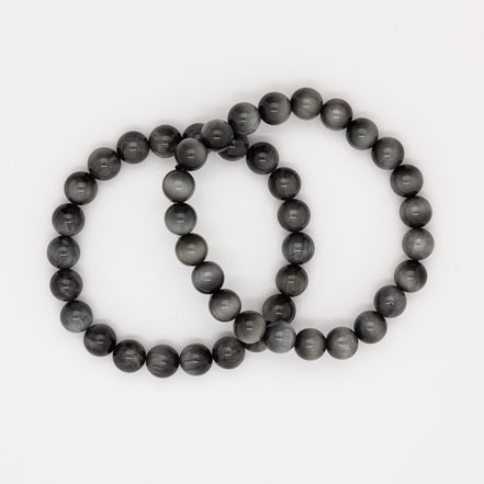 Eagle Eye Stone Bracelet - 8mm Round Beads for Clarity & Protection