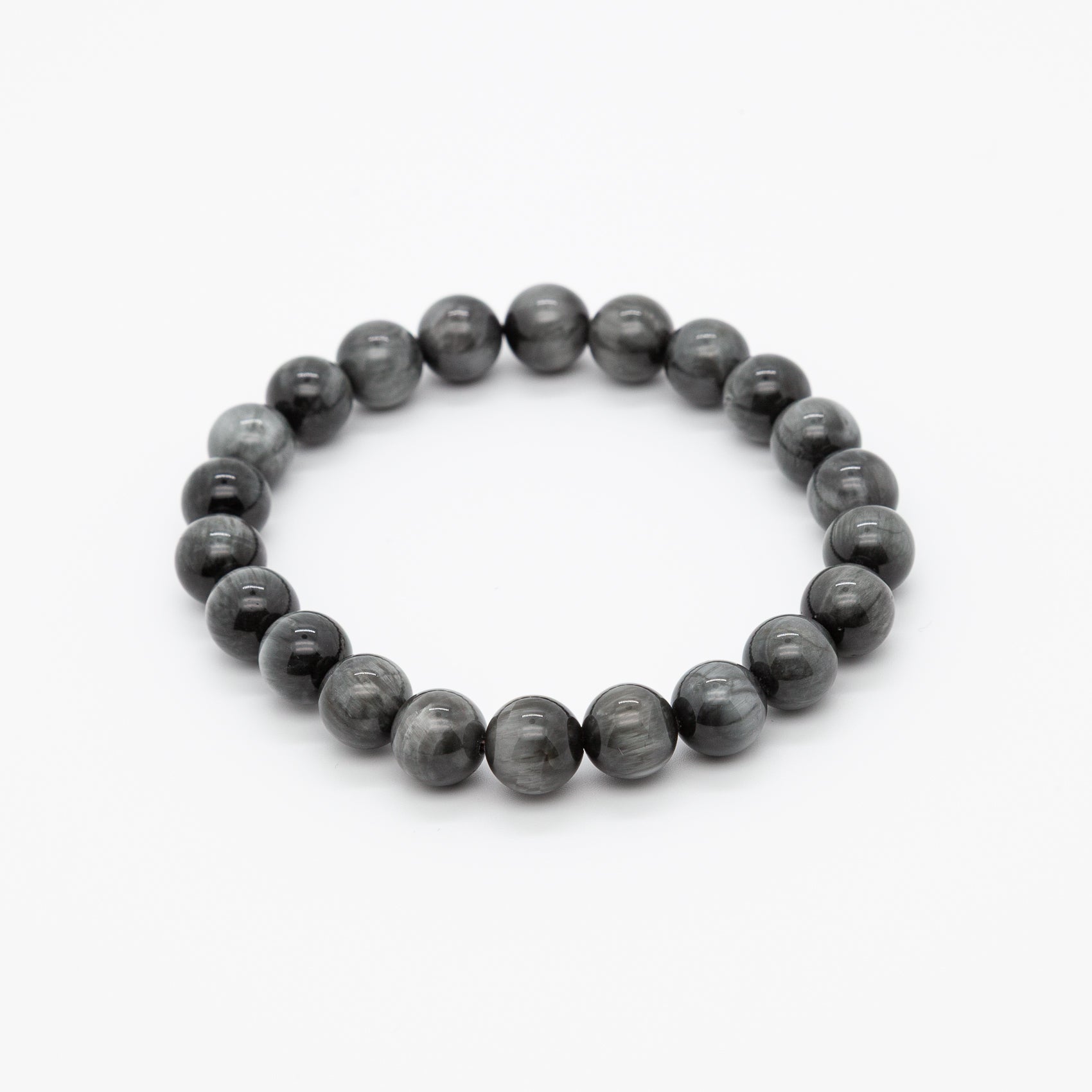 Eagle Eye Stone Bracelet - 8mm Round Beads for Clarity & Protection