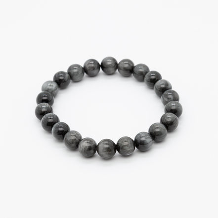 Eagle Eye Stone Bracelet - 8mm Round Beads for Clarity & Protection
