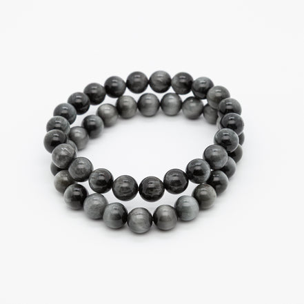 Eagle Eye Stone Bracelet - 8mm Round Beads for Clarity & Protection