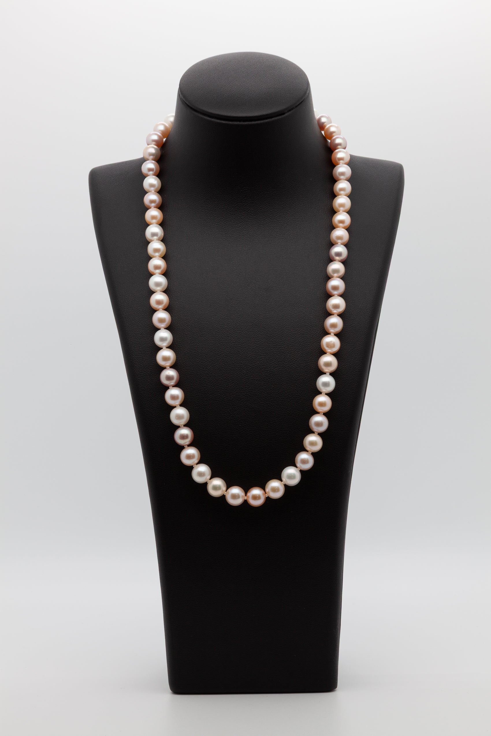 7.5-8mm | The Iridescent Glow Multi natural Light Color-Pearl Necklace | Where Modern Design Meets Natural Beauty
