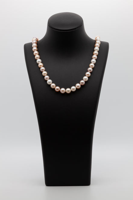 7.5-8mm | The Iridescent Glow Multi natural Light Color-Pearl Necklace | Where Modern Design Meets Natural Beauty