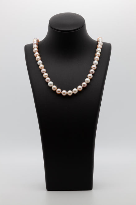 7.5-8mm | The Iridescent Glow Multi natural Light Color-Pearl Necklace | Where Modern Design Meets Natural Beauty
