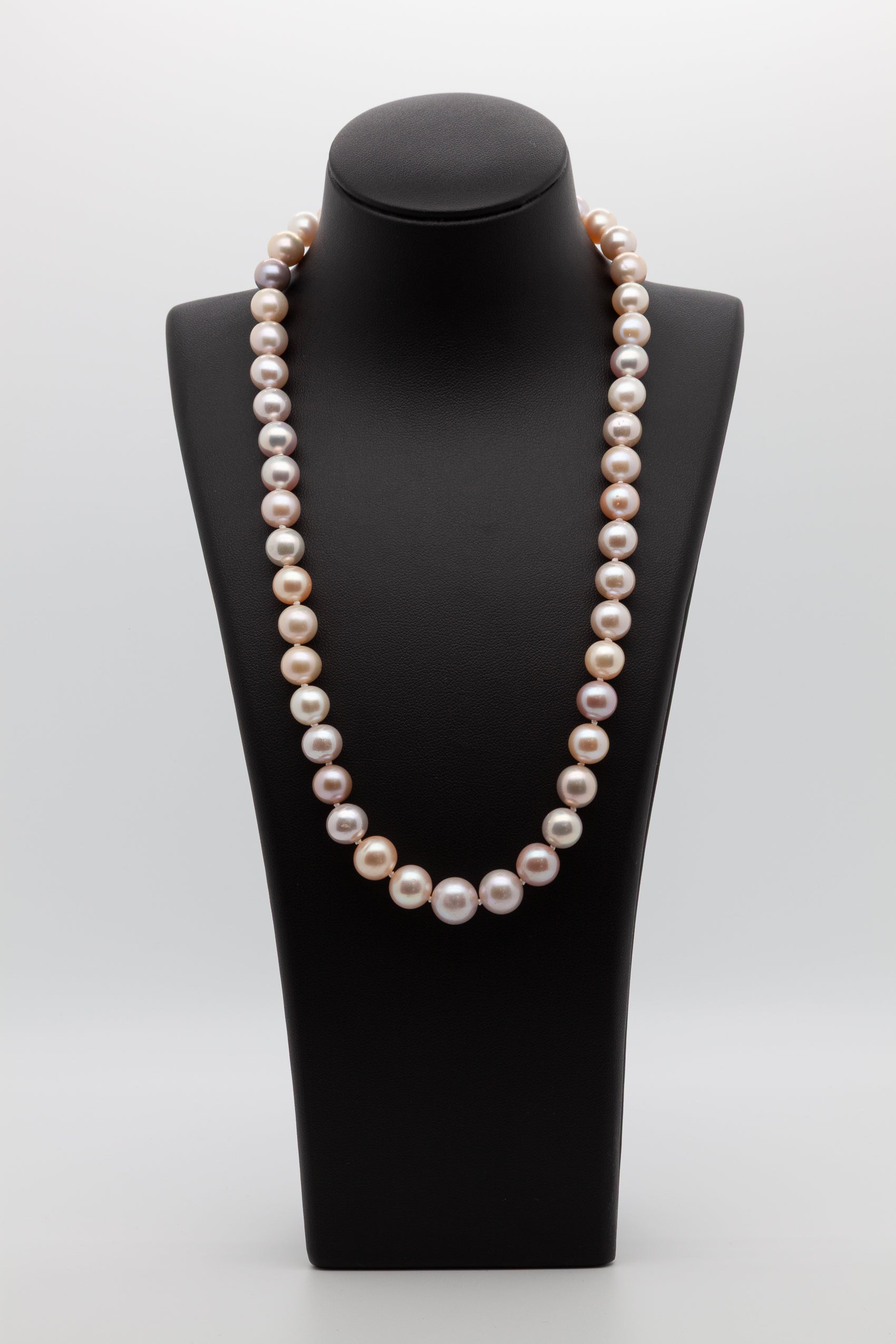 Our Multi-Natural Light Color Freshwater Pearl Necklace | 8-10mm Round Shape