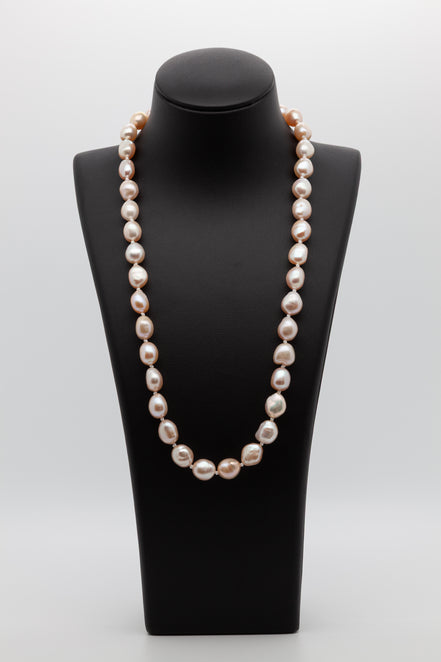 9-10mm Nugget Shape | Freshwater Pearl Necklace | Where delicate color meets organic beauty