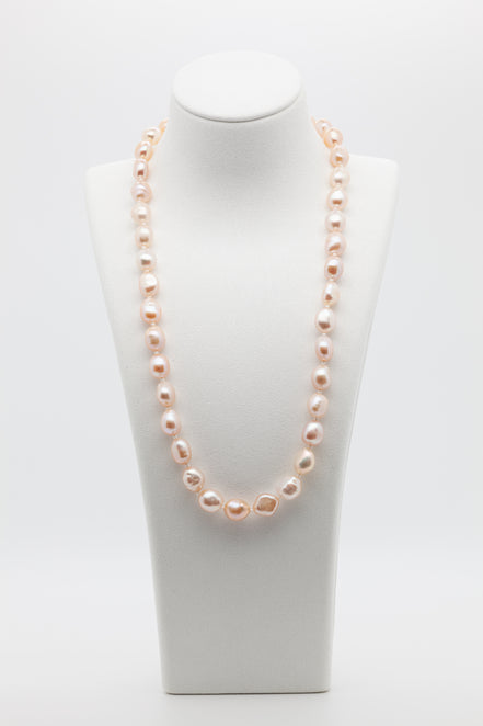 9-10mm Nugget Shape | Freshwater Pearl Necklace | Where delicate color meets organic beauty