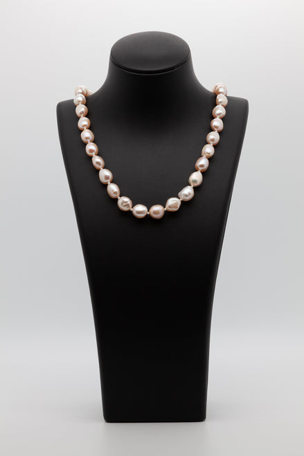 9-10mm Nugget Shape | Freshwater Pearl Necklace | Where delicate color meets organic beauty