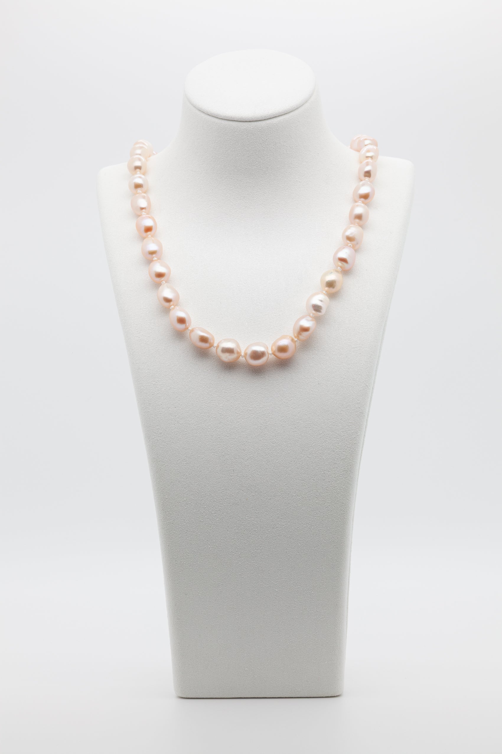 9-10mm Nugget Shape | Freshwater Pearl Necklace | Where delicate color meets organic beauty