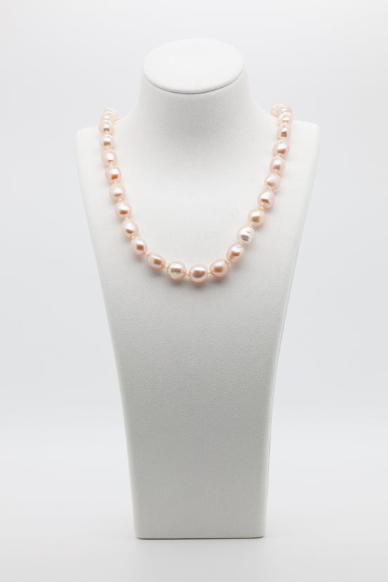9-10mm Nugget Shape | Freshwater Pearl Necklace | Where delicate color meets organic beauty