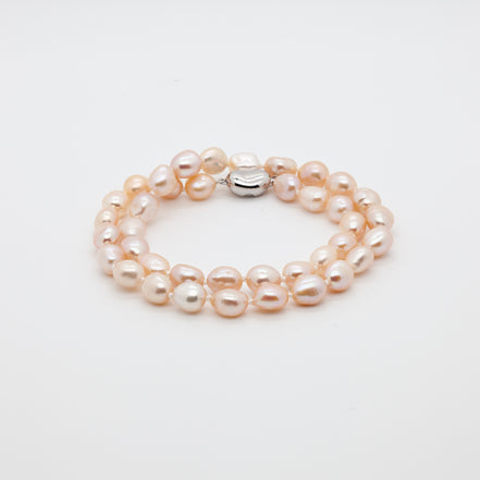 9-10mm Nugget Shape | Freshwater Pearl Necklace | Where delicate color meets organic beauty