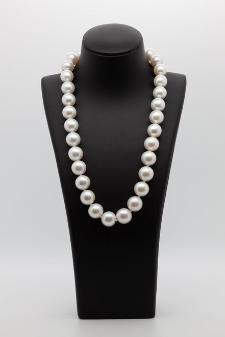 12-14mm | Timeless Freshwater White Pearl Necklace | A Legacy of Elegance