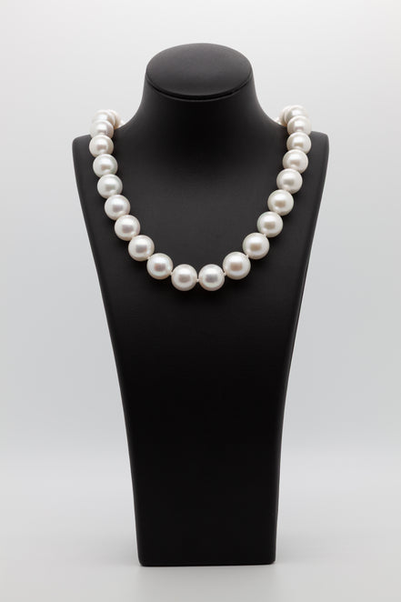 12-14mm | Timeless Freshwater White Pearl Necklace | A Legacy of Elegance