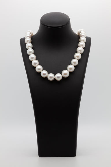 12-14mm | Timeless Freshwater White Pearl Necklace | A Legacy of Elegance