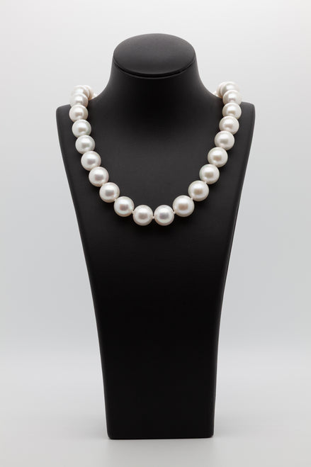 12-14mm | Timeless Freshwater White Pearl Necklace | A Legacy of Elegance