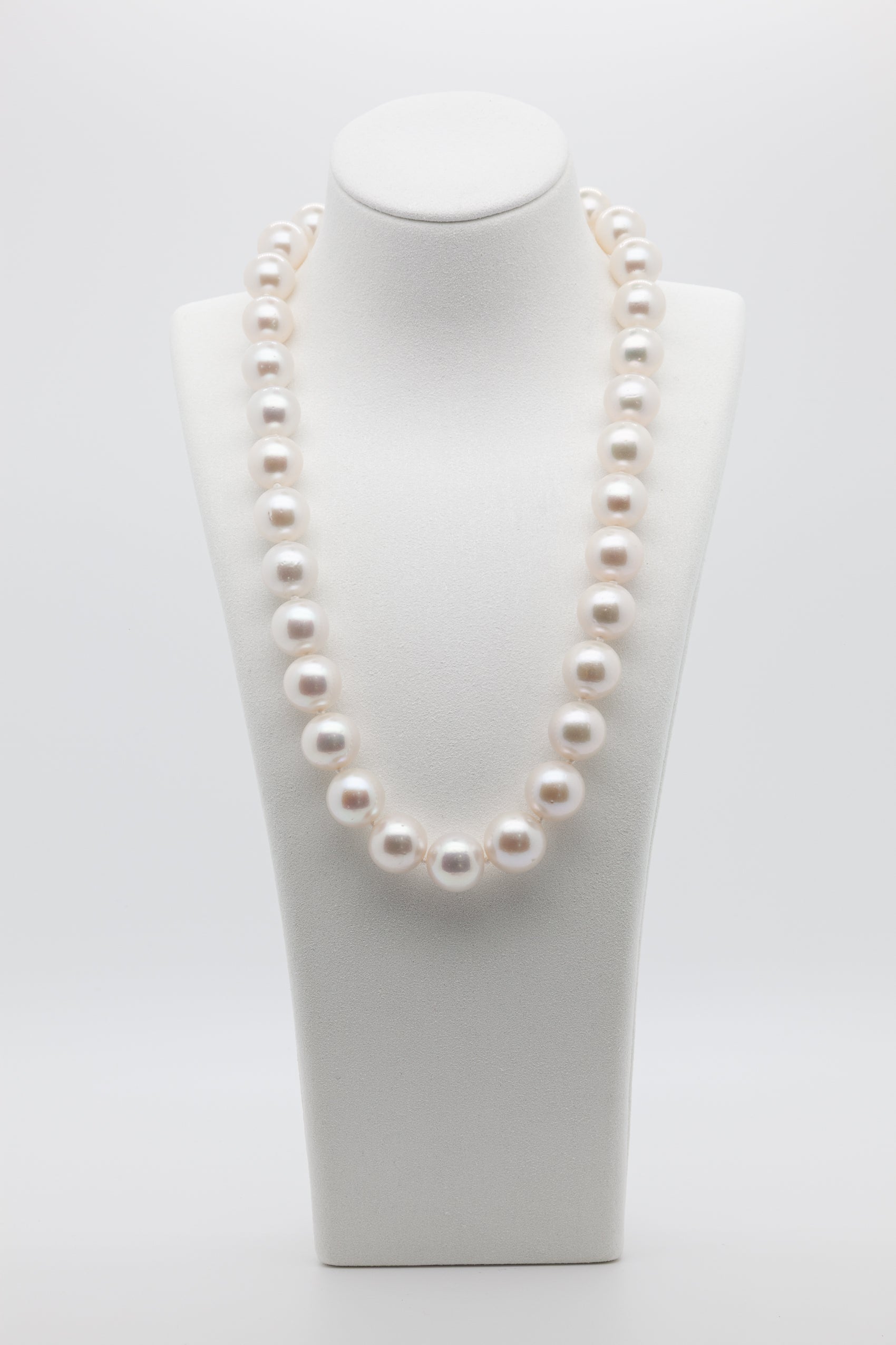 12-14mm | Timeless Freshwater White Pearl Necklace | A Legacy of Elegance