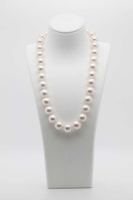 12-14mm | Timeless Freshwater White Pearl Necklace | A Legacy of Elegance
