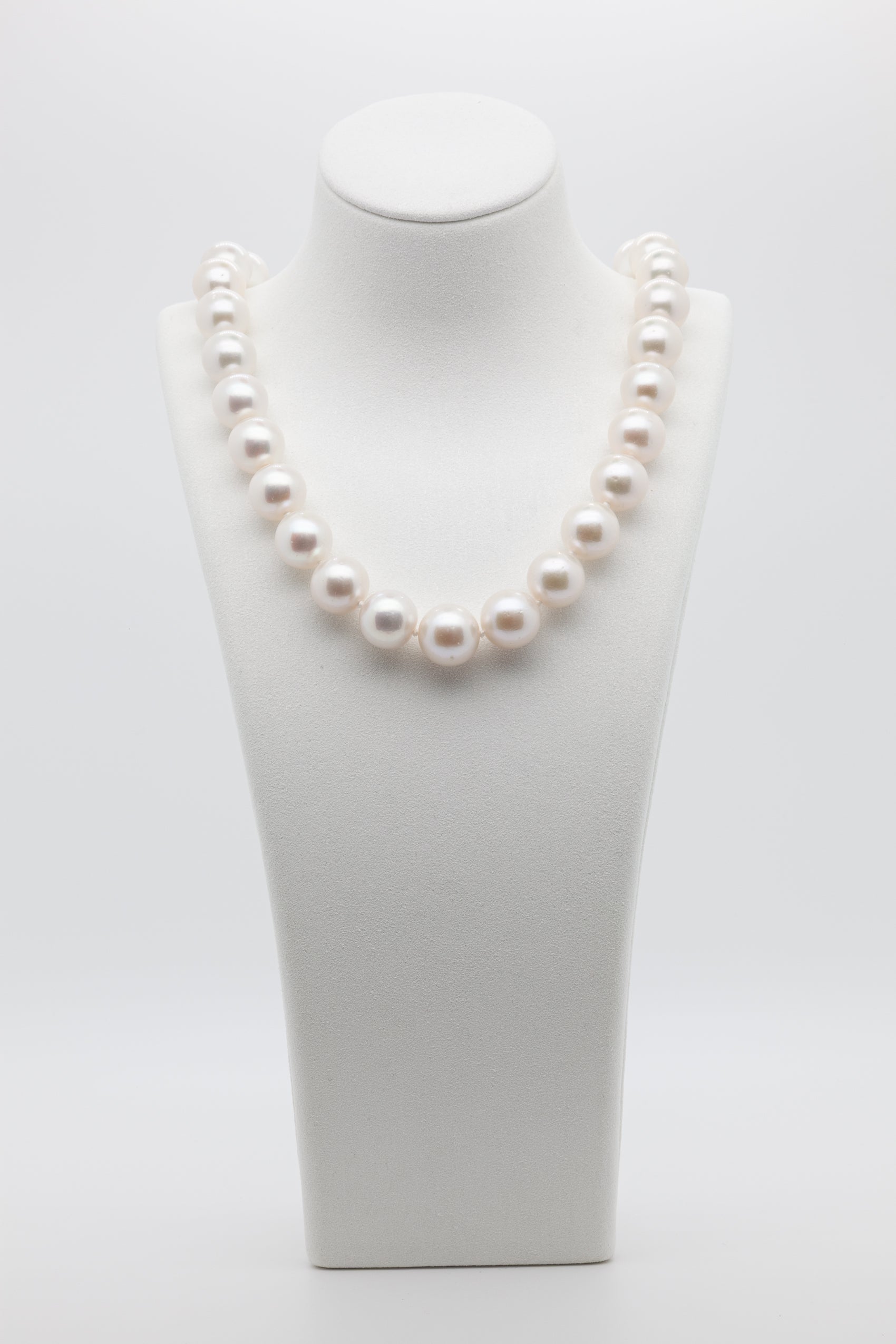 12-14mm | Timeless Freshwater White Pearl Necklace | A Legacy of Elegance