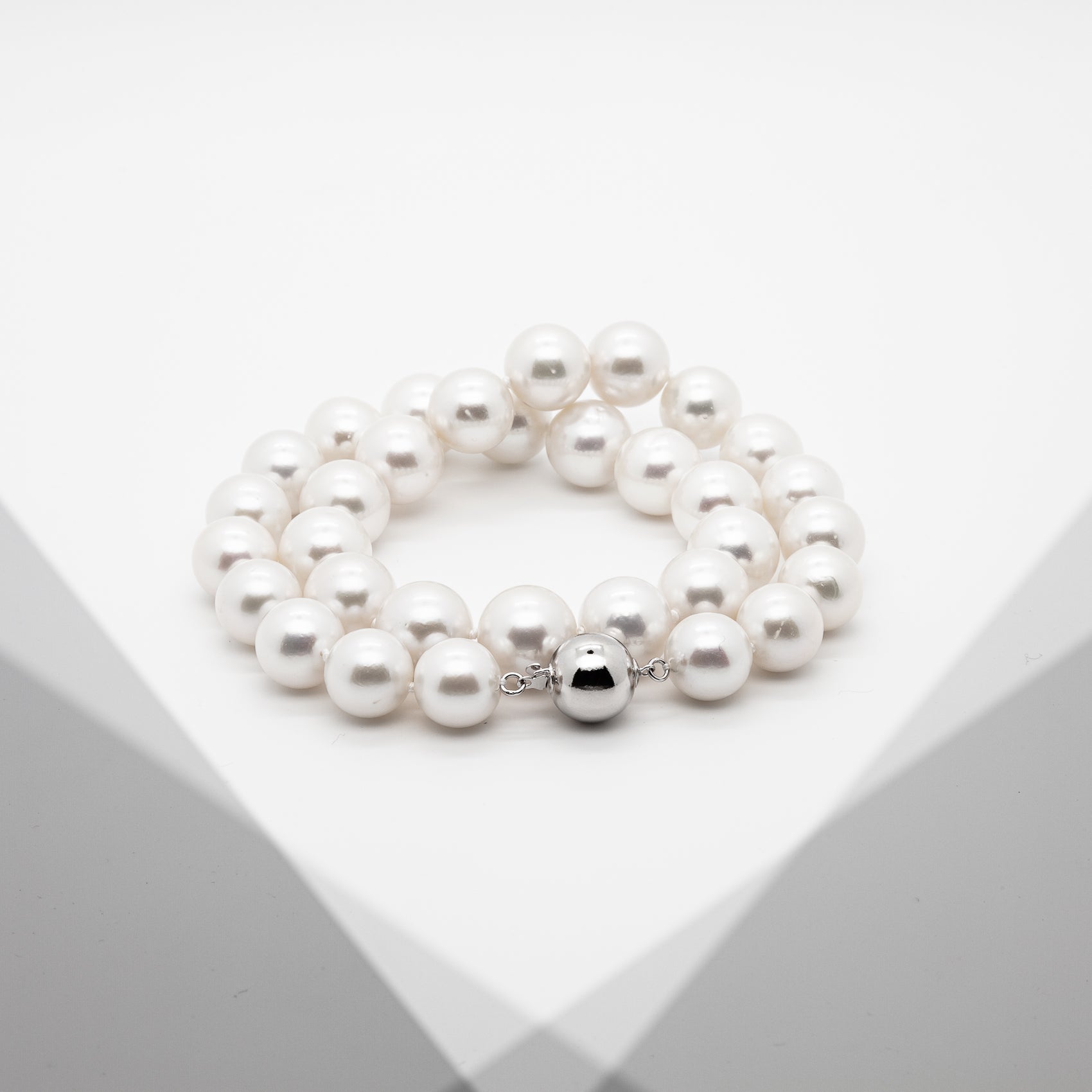 12-14mm | Timeless Freshwater White Pearl Necklace | A Legacy of Elegance