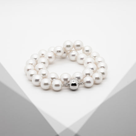12-14mm | Timeless Freshwater White Pearl Necklace | A Legacy of Elegance