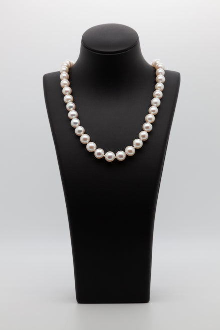 8-10mm | Eternal Elegance | Classic White Freshwater Pearl Necklace | Ball Clasp
