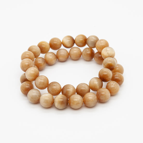 Sun-Kissed Stone: Golden Tiger Eye Bracelet | 10mm Round Beads