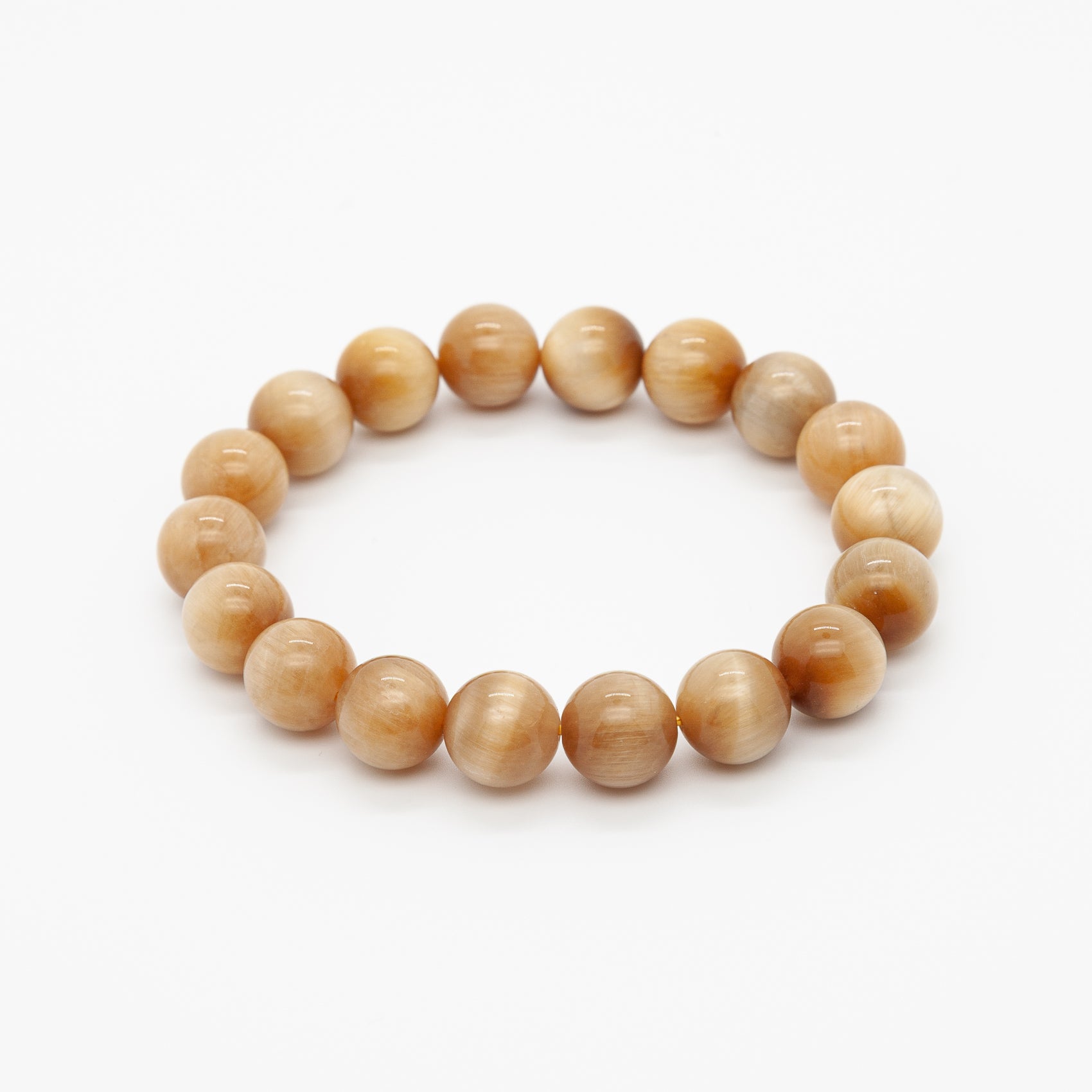 Sun-Kissed Stone: Golden Tiger Eye Bracelet | 10mm Round Beads