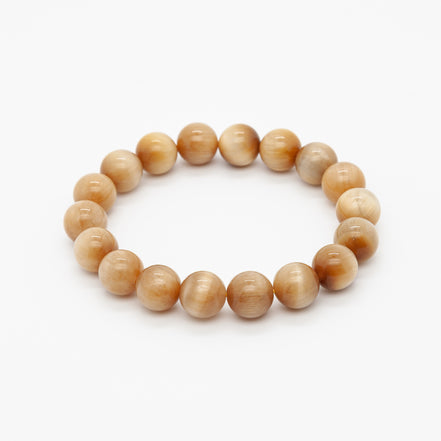 Sun-Kissed Stone: Golden Tiger Eye Bracelet | 10mm Round Beads