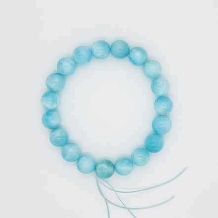 Harmony Stone Hemimorphite Bracelet | 10mm Round Beads | Color-Changing Crystal Jewelry