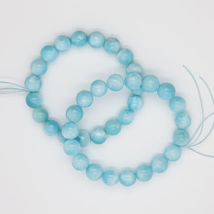 Harmony Stone Hemimorphite Bracelet | 10mm Round Beads | Color-Changing Crystal Jewelry