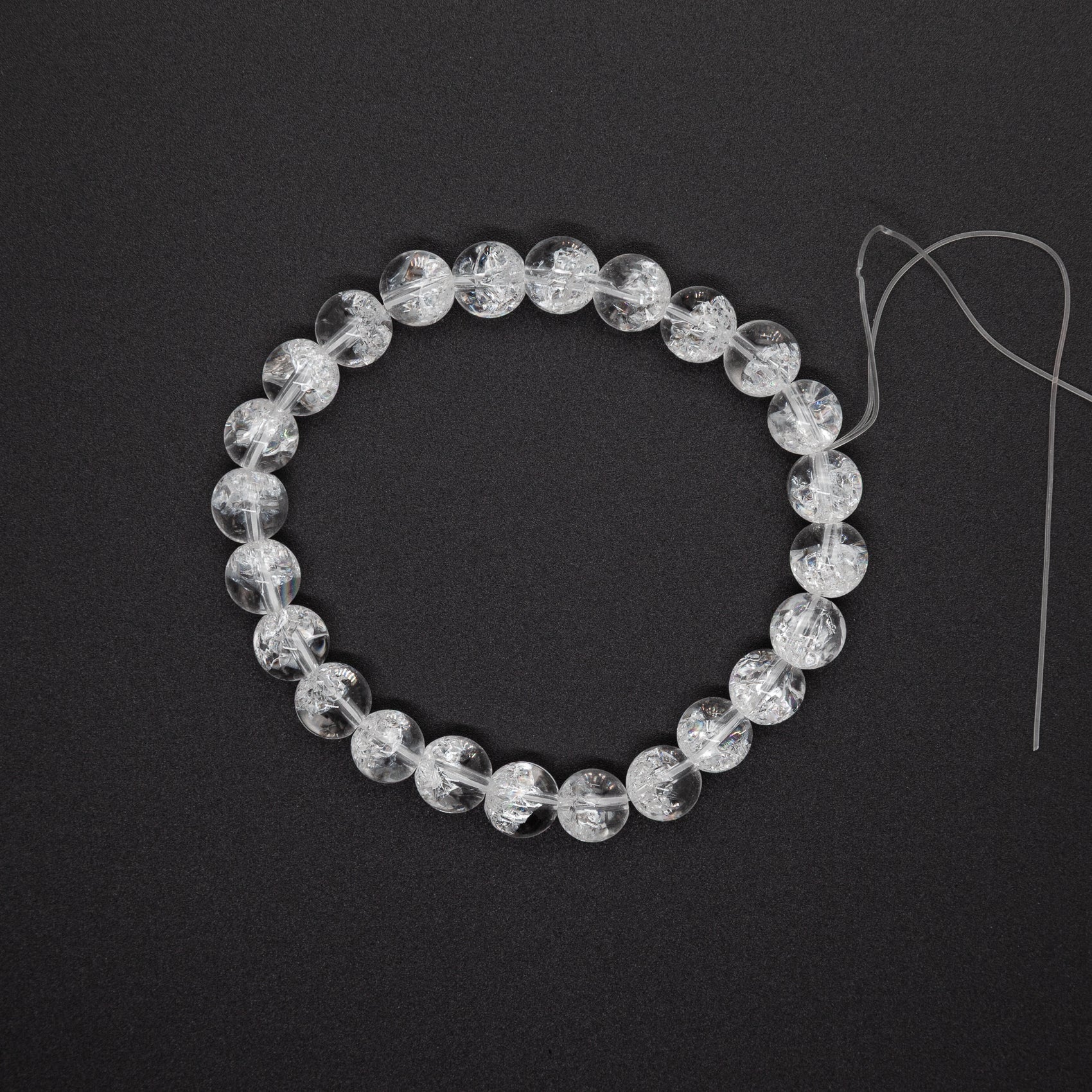 Ice Crystal Bracelet | 8mm Beads| Pure, Refined Elegance