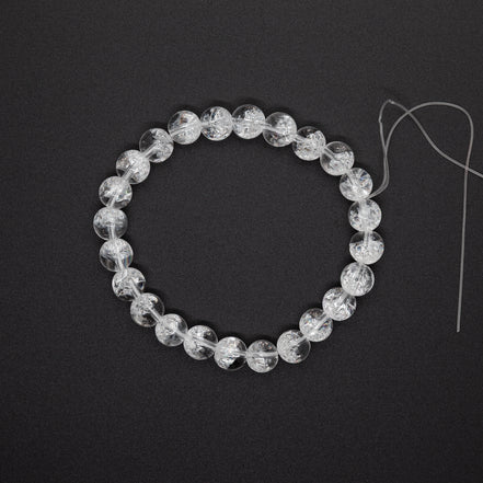 Ice Crystal Bracelet | 8mm Beads| Pure, Refined Elegance