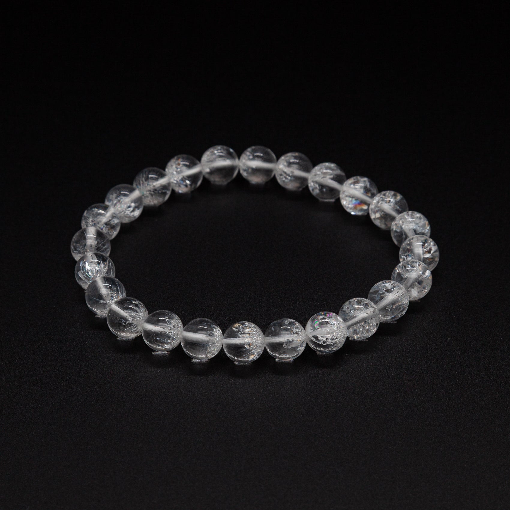 Ice Crystal Bracelet | 8mm Beads| Pure, Refined Elegance