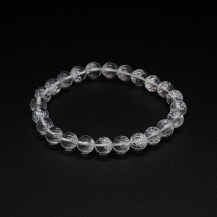 Ice Crystal Bracelet | 8mm Beads| Pure, Refined Elegance