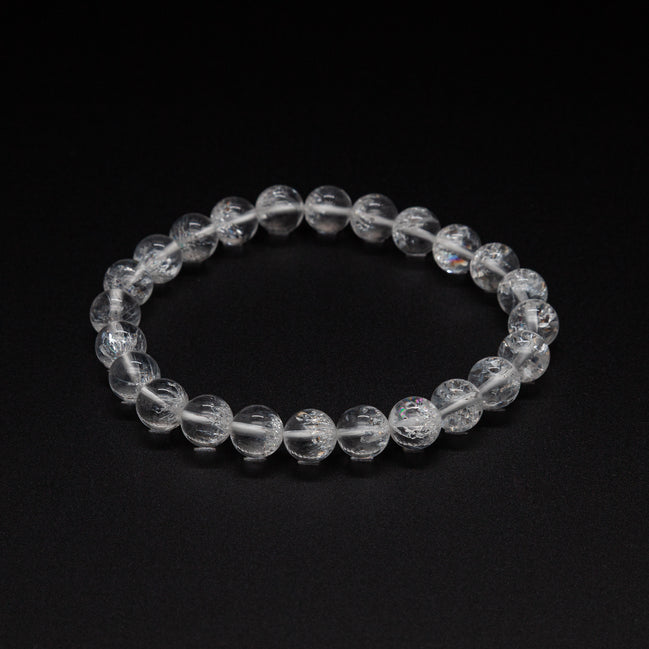 Ice Crystal Bracelet | 8mm Beads| Pure, Refined Elegance