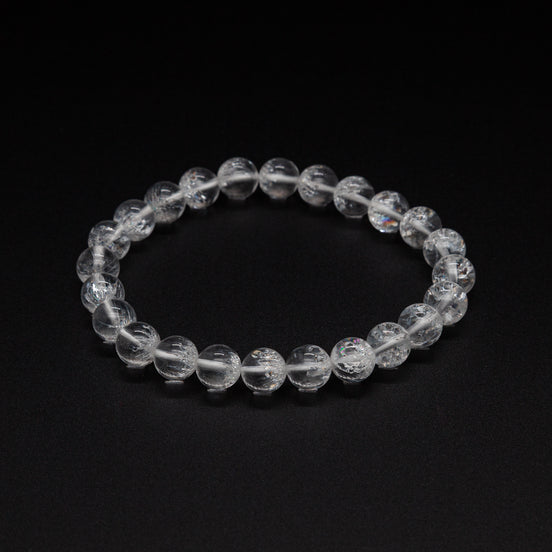 Ice Crystal Bracelet | 8mm Beads| Pure, Refined Elegance