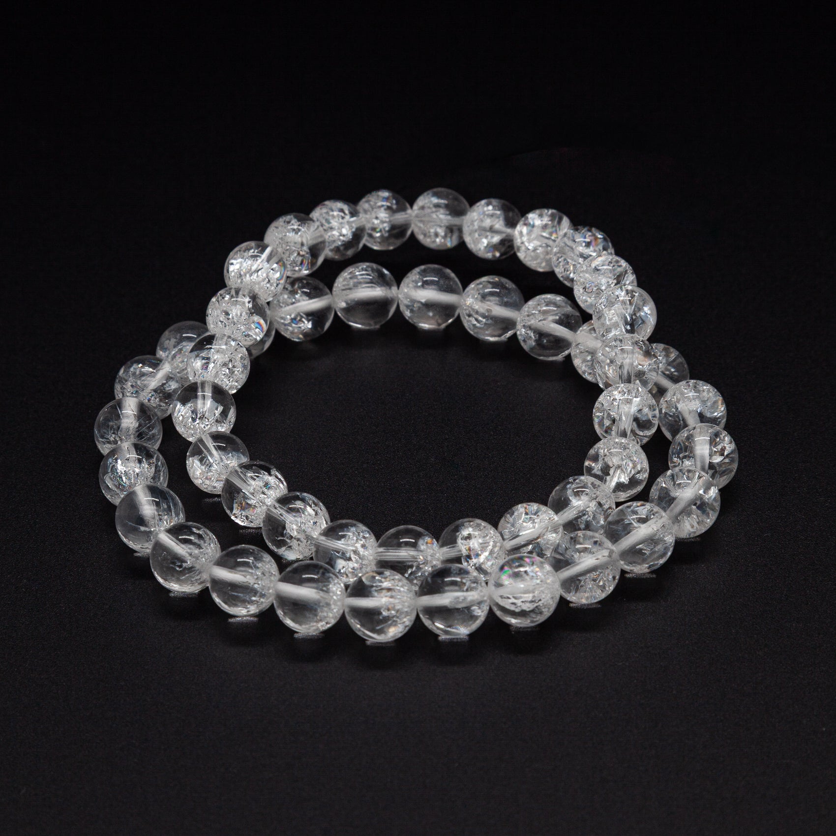 Ice Crystal Bracelet | 8mm Beads| Pure, Refined Elegance