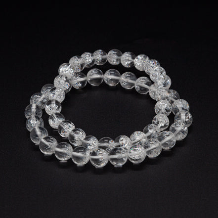 Ice Crystal Bracelet | 8mm Beads| Pure, Refined Elegance