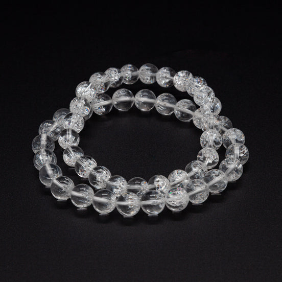 Ice Crystal Bracelet | 8mm Beads| Pure, Refined Elegance