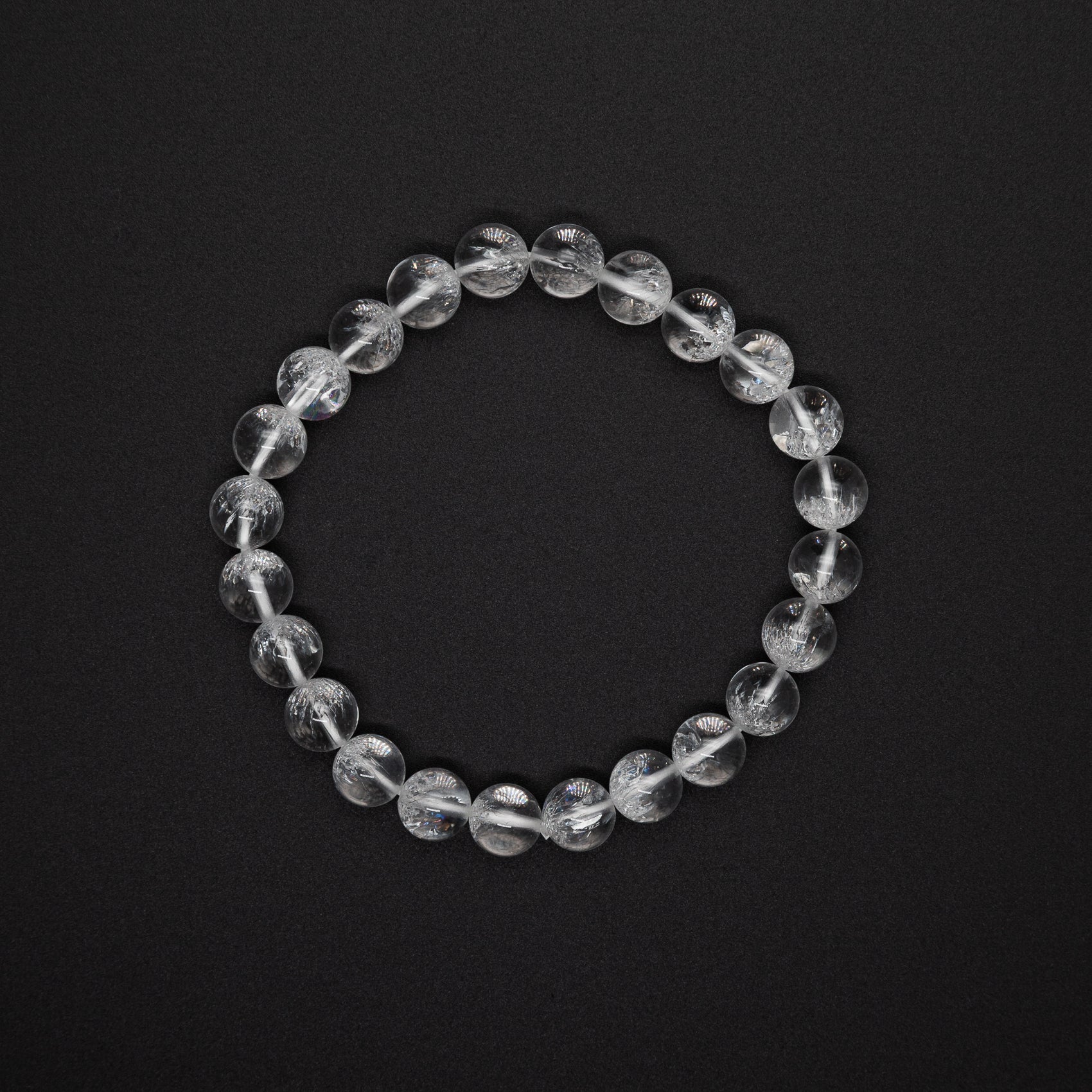 Ice Crystal Bracelet | 8mm Beads| Pure, Refined Elegance