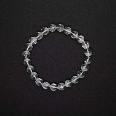 Ice Crystal Bracelet | 8mm Beads| Pure, Refined Elegance