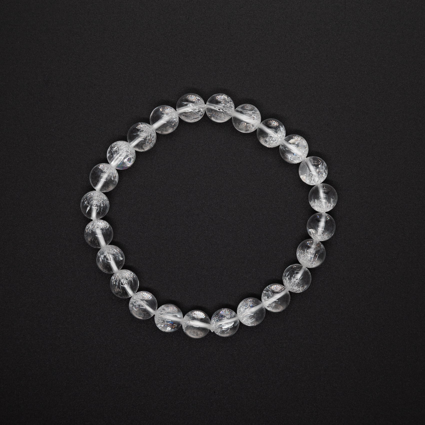 Ice Crystal Bracelet | 8mm Beads| Pure, Refined Elegance