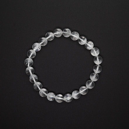 Ice Crystal Bracelet | 8mm Beads| Pure, Refined Elegance