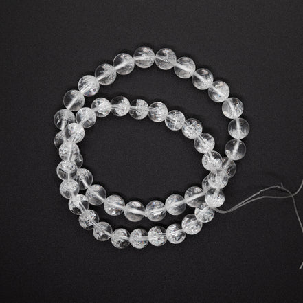 Ice Crystal Bracelet | 8mm Beads| Pure, Refined Elegance