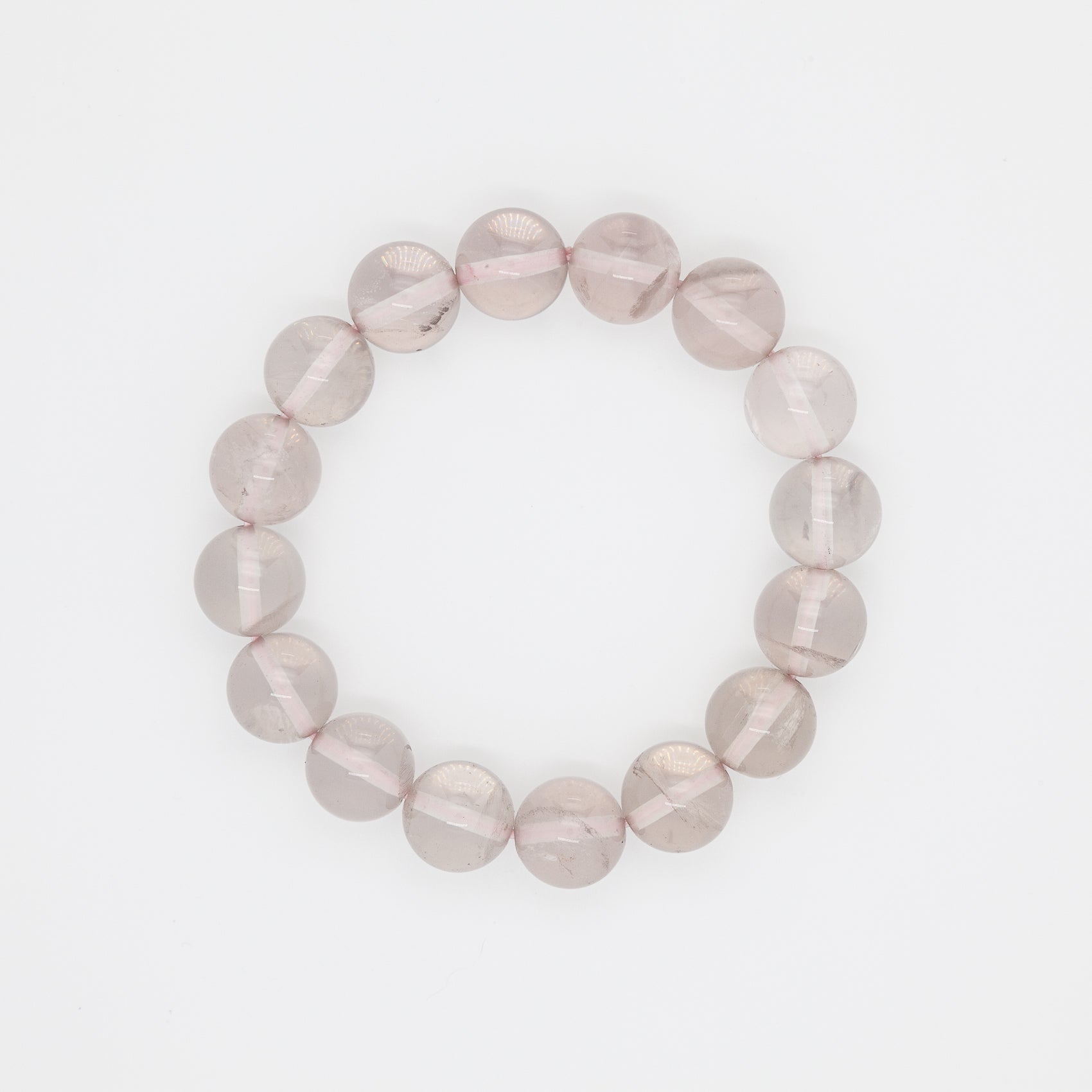 12mm Ice Rose Quartz Bracelet – Serenity in Stone