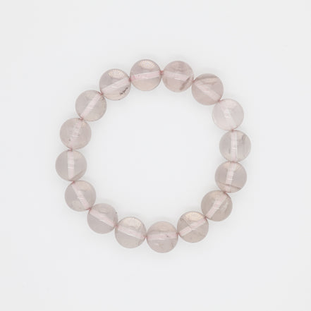 12mm Ice Rose Quartz Bracelet – Serenity in Stone
